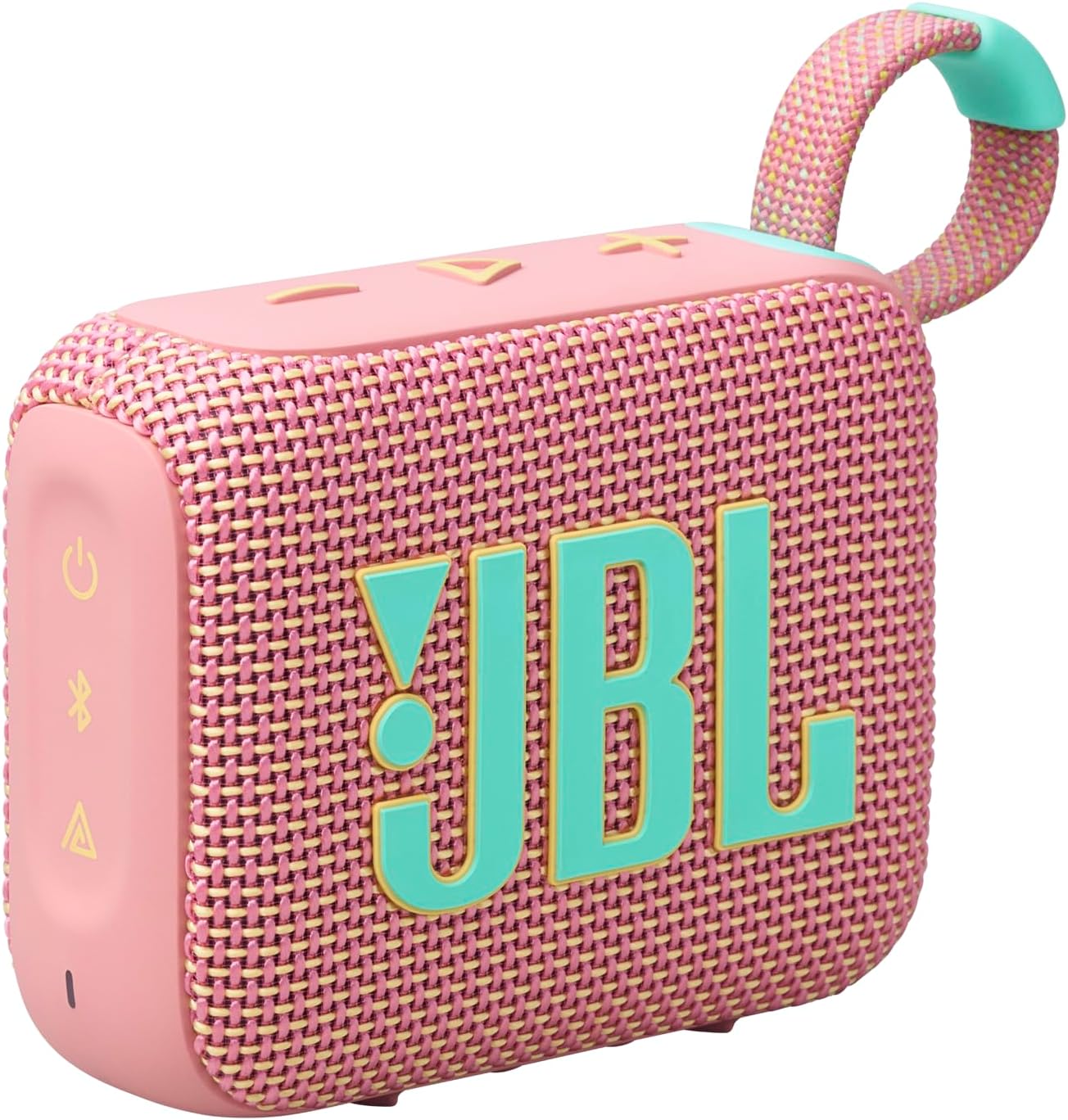 JBL Go 4 - Ultra-Portable, Waterproof and Dustproof Bluetooth Speaker, Big Pro Sound with Punchy bass, 7-Hour Built-in Battery, Made in Part with Recycled Materials (White)