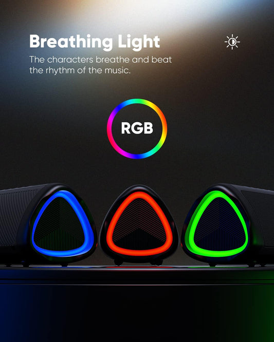 Bluetooth Speaker with HD Sound, Portable Wireless, IPX5 Waterproof, Up to 20H Playtime, TWS Pairing, BT5.3, for Home/Party/Outdoor/Beach, Stocking Stuffers, White Elephant Gifts for Adults (Blue)
